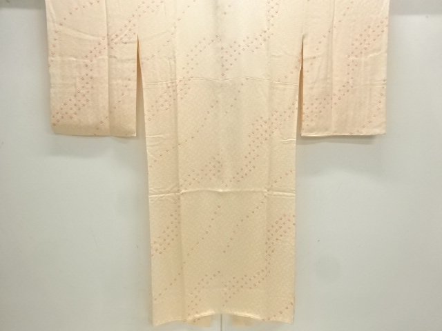 絞り斜め縞模様長襦袢（刺繍衿付）